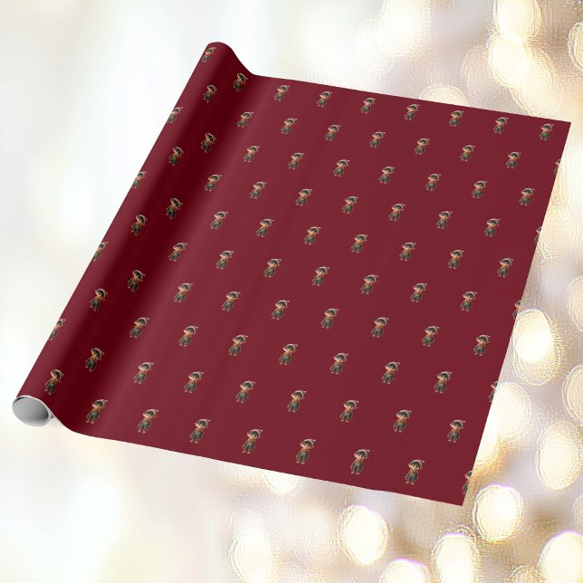 Presente Papel De Molho De Natal De Garoto Feliz (Criador carregado)
