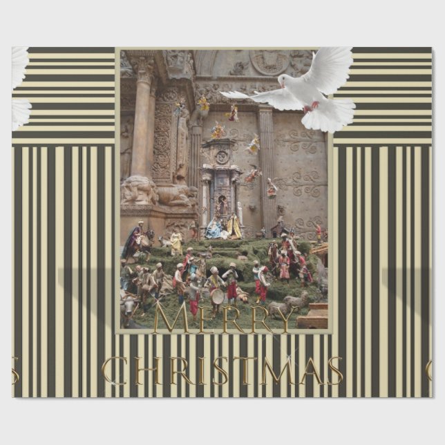Presente Papel de Molho de Natal Jesus Natividade (Aberto)