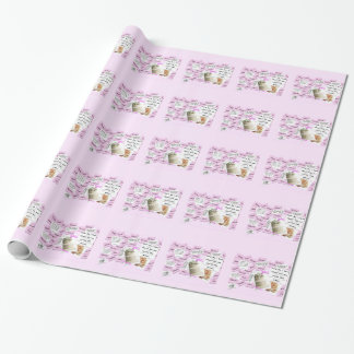 Presente Papel De Molho Eu Amo O Bolo De Casamento Rosa
