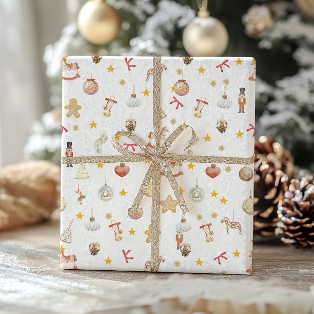 Presente Papel de Natal de Brinquedo e Enfeite Clássico (Criador carregado)