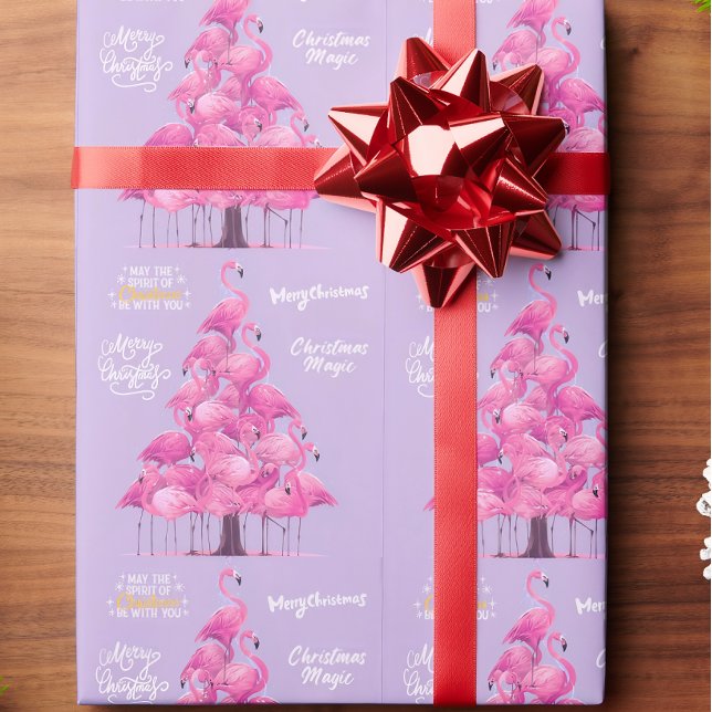 Presente Papel de Natal de flamingo  (Criador carregado)