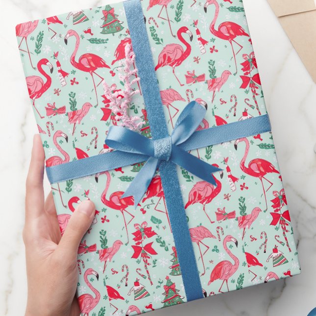 Presente Papel de Natal de flamingo  (Criador carregado)