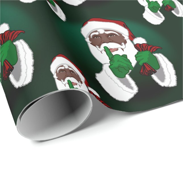 Presente Papel de Natal para Papais noeis africanos (Ponta do rolo)
