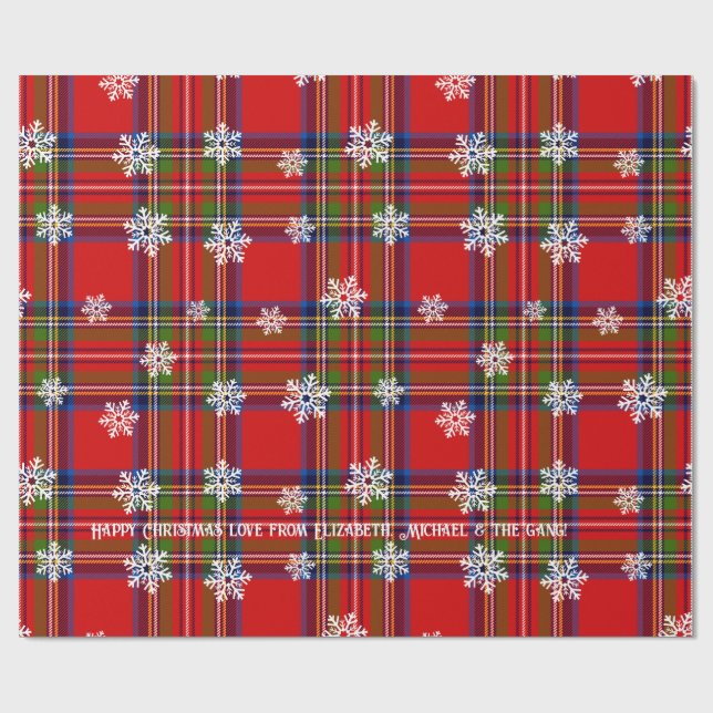 Presente Papel de Natal Personalizado com Floco de Neve em  (Aberto)