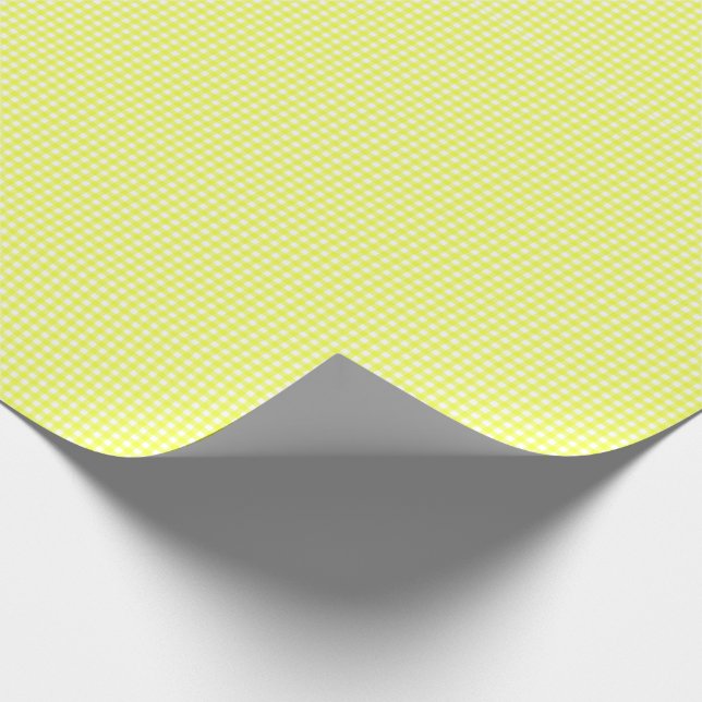 Presente Papel de ondulação amarelo-gingham (Ponta)