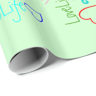 Presente Papel de ondulação brilhante do LoveLife
