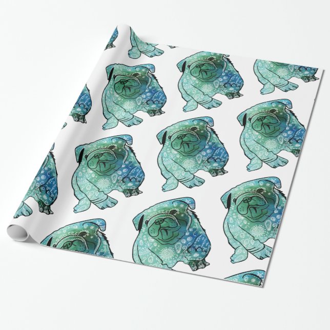 Presente Papel de ondulação brilhante para cães-mães de cão (Desenrolado)