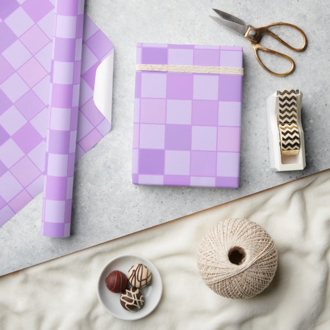 Presente Papel de ondulação com controlo roxo moderno (Artesanato)