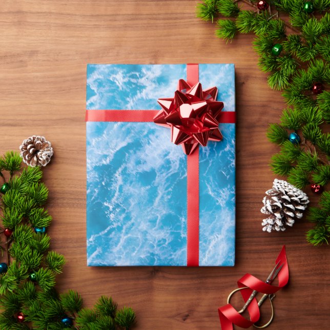 Presente Papel de ondulação das ondas oceânicas (Presente de Natal)