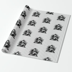 Presente Papel de ondulação de aniversário com bateria de b