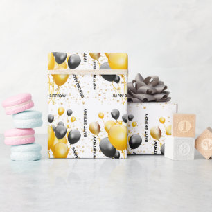 Presente Papel de ondulação de aniversário para balões Dour