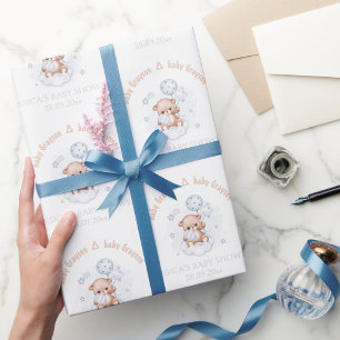 Presente Papel de ondulação de Chá de fraldas moderno e côm