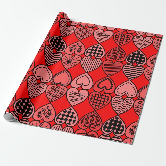 Presente Papel de ondulação de coração turvo Topsy (Desenrolado)
