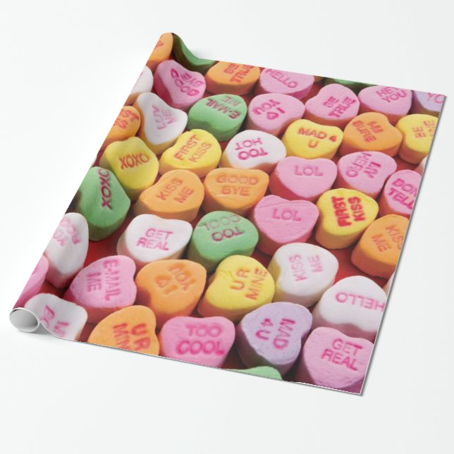 Presente Papel de ondulação de dia de os namorados doce (Desenrolado)
