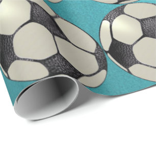 Presente Papel de ondulação de esportes de futebol/Azul-céu