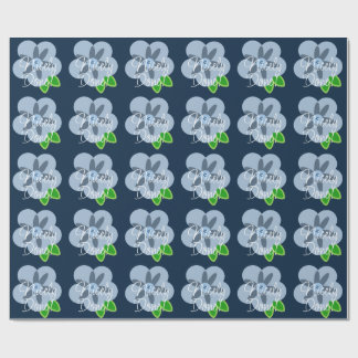 Presente Papel de ondulação de flores azuis bem feito