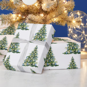Presente Papel de ondulação de gengibre azul de Natal