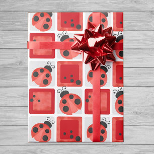 Presente Papel de ondulação de ladybug da Watercolor Party