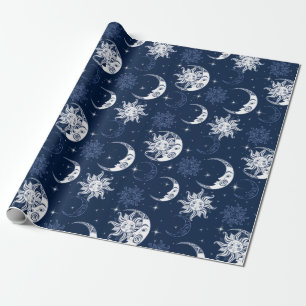 Presente Papel de ondulação de lua e estrelas