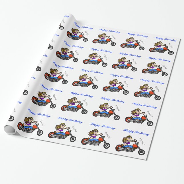 Presente Papel de ondulação de motocicleta (Desenrolado)