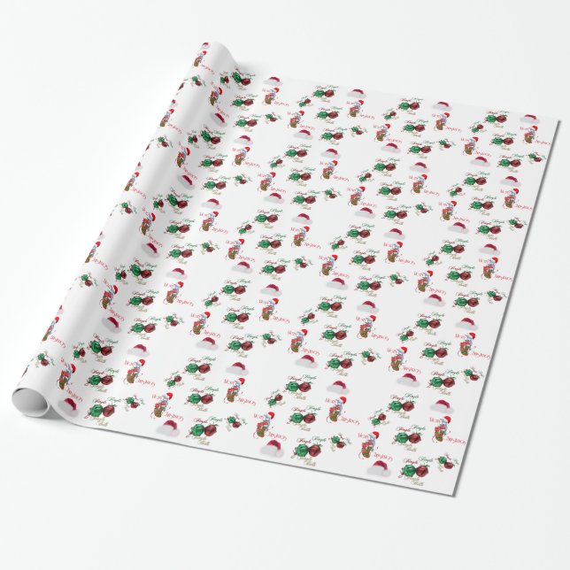 Presente Papel de ondulação de natal de cabra-bebê (Desenrolado)