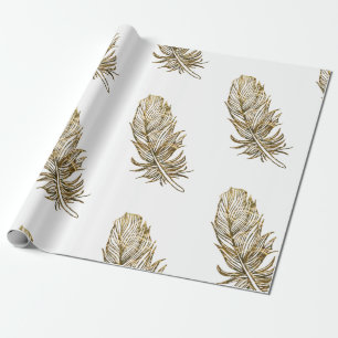 Presente Papel de ondulação de pintura de ouro