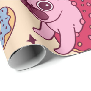 Presente Papel de ondulação de Rosquinha Unicorn de Cute Pu