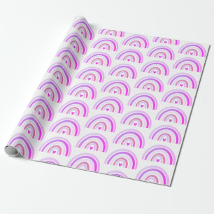 Presente Papel de ondulação do arco-íris roxo e cúmulo-chic