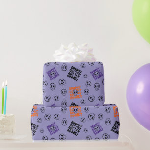 Presente Papel de ondulação do Dia das Bruxas Roxo