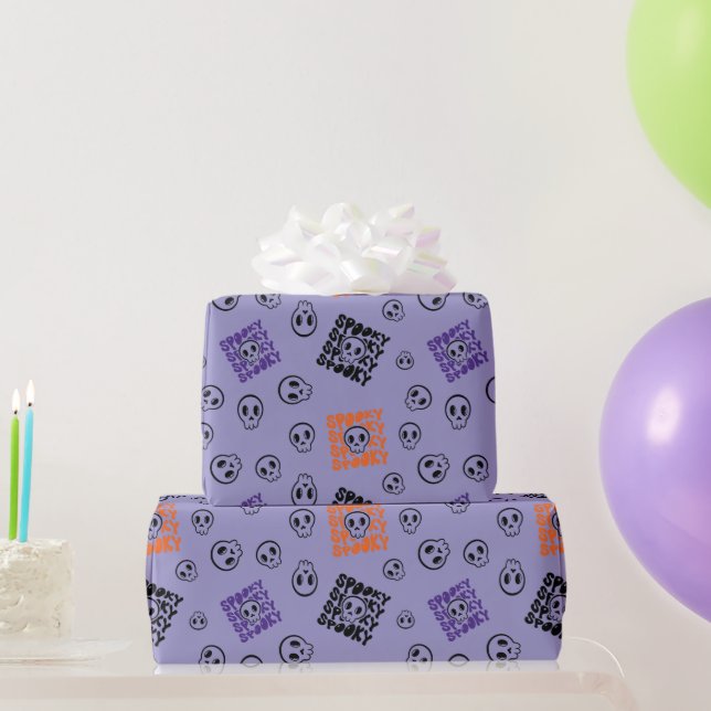 Presente Papel de ondulação do Dia das Bruxas Roxo (Presentes para festas)