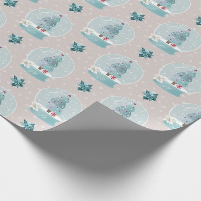 Presente Papel de ondulação dos Globos de Neve de Natal (Ponta)