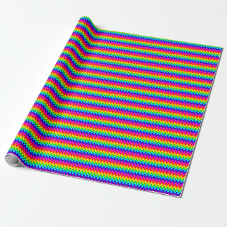 Presente Papel de ondulação dos quadrados arco-íris