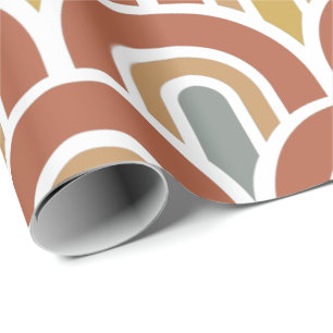 Presente Papel de ondulação em design de arco-íris moder