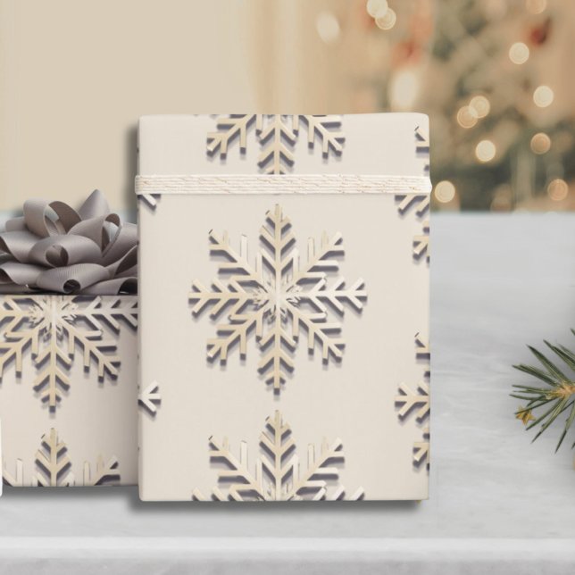 Presente Papel de ondulação em flocos de neve com padrão (Criador carregado)