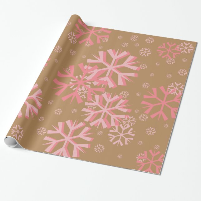 Presente Papel de ondulação em flocos de neve de Natal (Desenrolado)