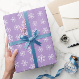 Presente Papel de ondulação em flocos de neve roxos