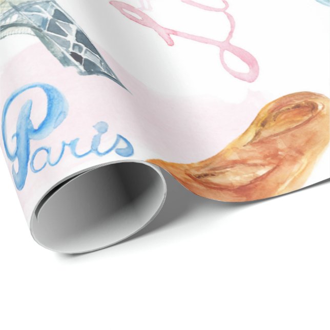 Presente Papel de ondulação em torre Eiffel (Ponta do rolo)