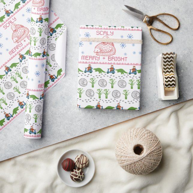 Presente Papel de ondulação escalável, Feliz e brilhante (Artesanato)