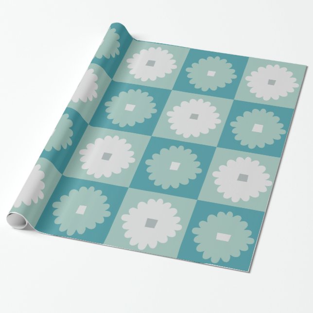 Presente Papel de ondulação geométrica da ventoinha do meio (Desenrolado)