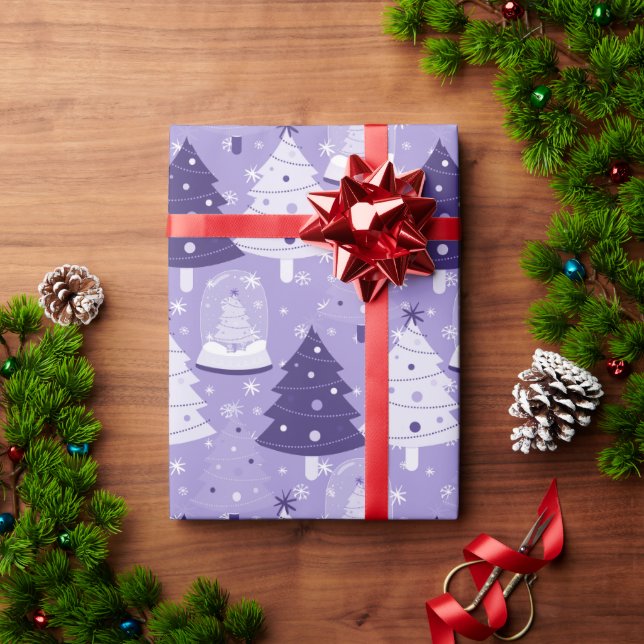 Presente Papel de ondulação para os Globos de Neve Puros de (Presente de Natal)