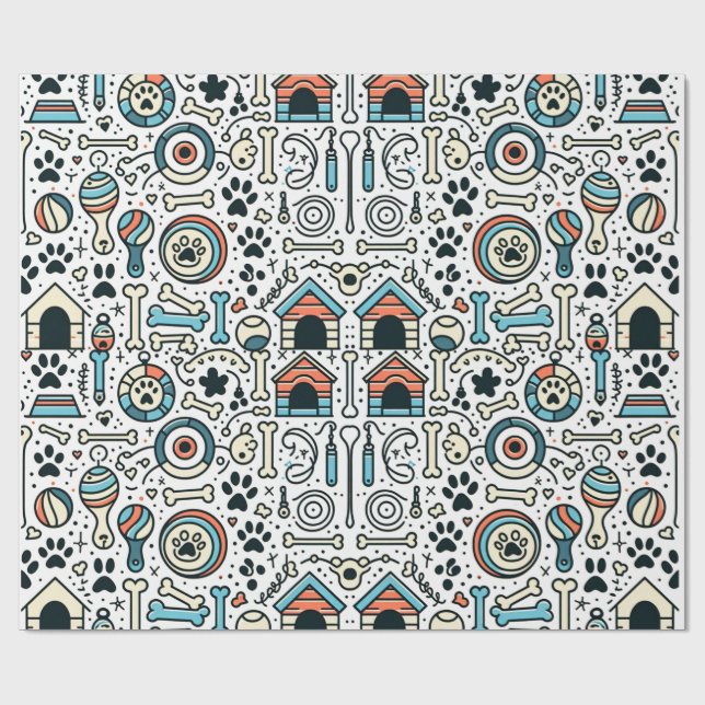 Presente Papel de ondulação para paw-some-Dog-Themed para a (Aberto)