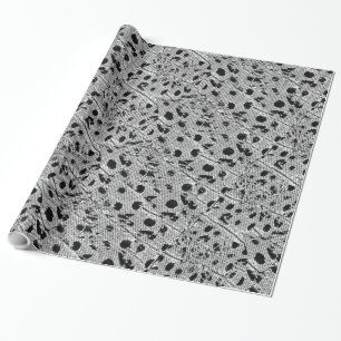 Presente Papel de ondulação pontilhado preto