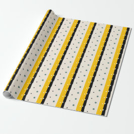 Presente Papel de ondulação preto amarelo