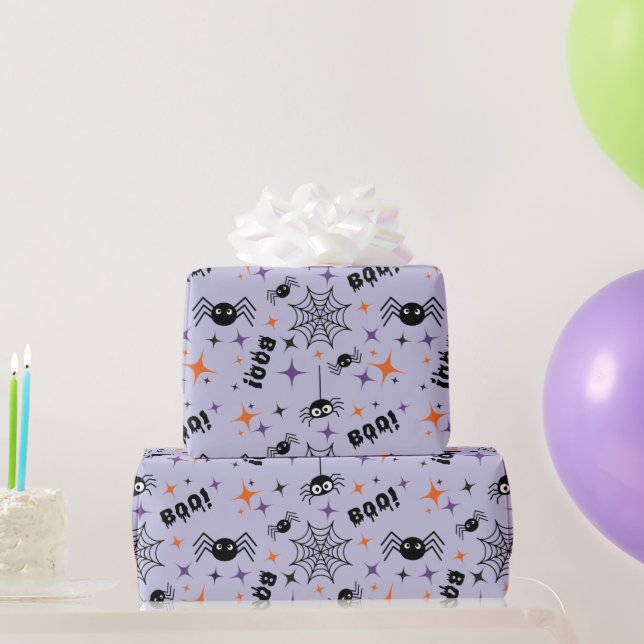 Presente Papel de ondulação sem costura sem aranha Spooky c (Presentes para festas)