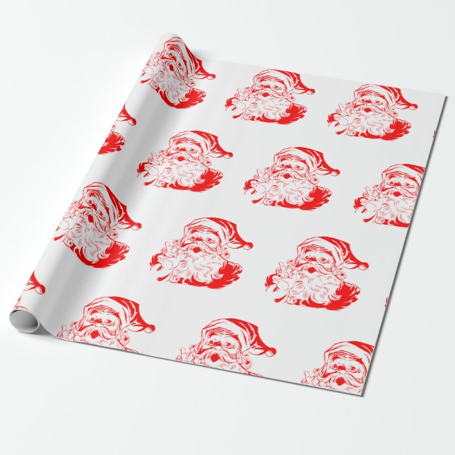 Presente Papel de Papais noeis Clássicos (Desenrolado)