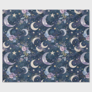 Presente Papel de Parede Celestial Jardim ao Luar   Aquarel