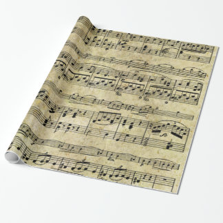Presente Papel de parede da folha de música do Victorian
