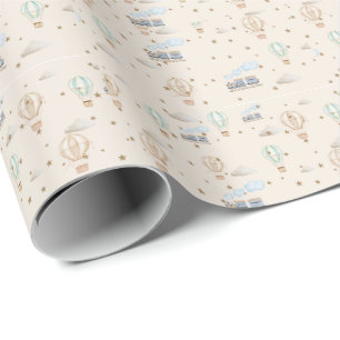 Presente Papel de Parede de Berçário com Balão de Ar Quente