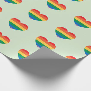 Presente Papel de Parede Sem Costura de Corações de Arco-Ír