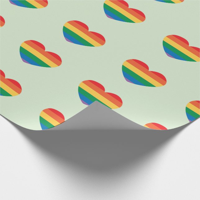 Presente Papel de Parede Sem Costura de Corações de Arco-Ír (Ponta)